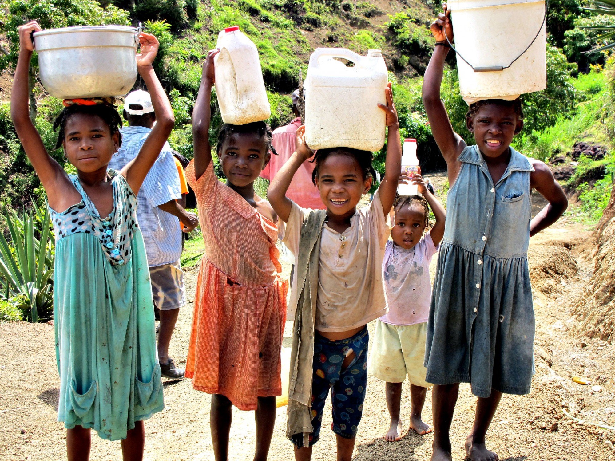 Children Carrying Water